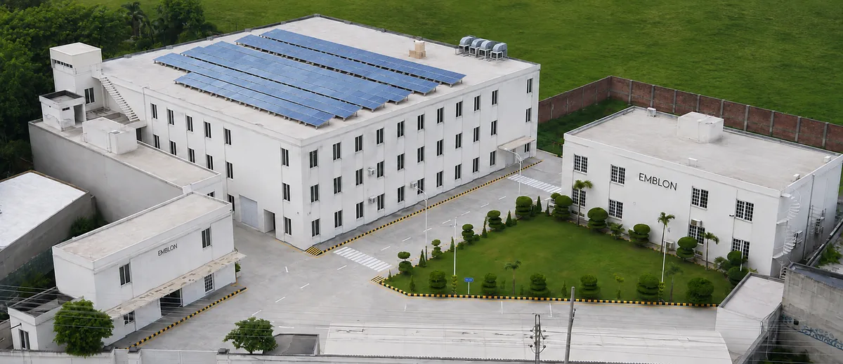 Exterior view of Emblon's Factory 1 manufacturing hub